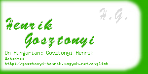 henrik gosztonyi business card
